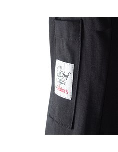 Giacca da cuoco Adriano a manica lunga Tg. M nero Q8G00184-U32-M 2