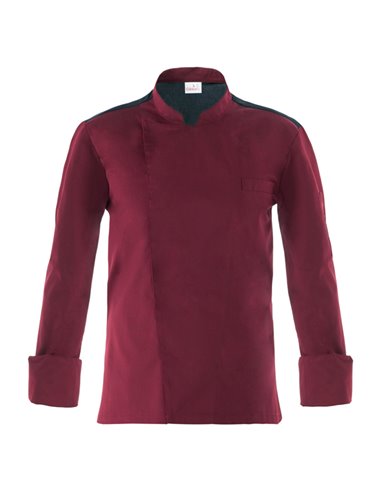 Giacca da cuoco Raul a manica lunga Tg. M bordeaux Q8GX0105-U35-M