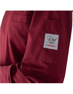 Giacca da cuoco Raul a manica lunga Tg. M bordeaux Q8GX0105-U35-M 2