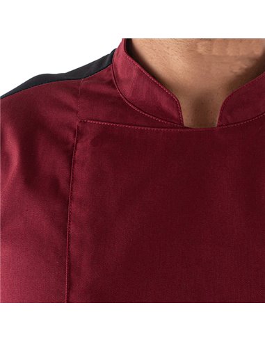 Giacca da cuoco Raul a manica lunga Tg. M bordeaux Q8GX0105-U35-M