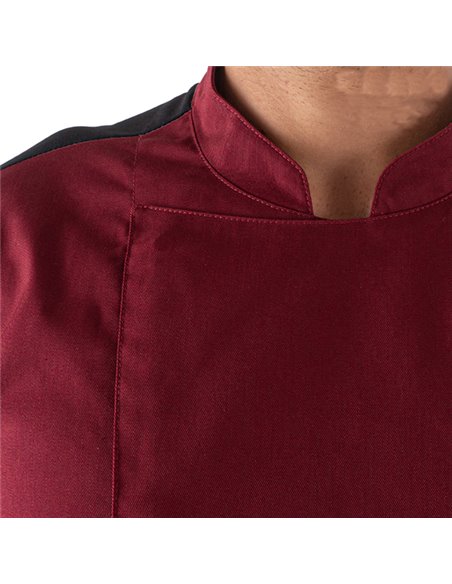 Giacca da cuoco Raul a manica lunga Tg. M bordeaux Q8GX0105-U35-M