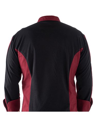Giacca da cuoco Raul a manica lunga Tg. M bordeaux Q8GX0105-U35-M
