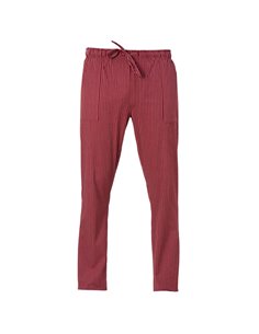 Pantalone da cuoco Enrico Tg. M gessato bordeaux Q8PX0108-G35-M
