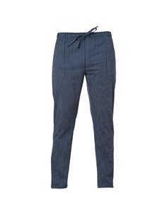 Pantalone da cuoco Enrico Tg. M gessato blu Q8PX0108-G48-M
