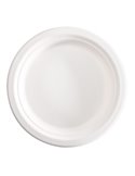 50 Piatti tondi monouso in canna da zucchero Ø 18 cm bianco Signor Bio BPC002BIO50F