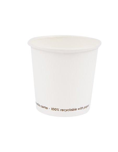 50 Bicchieri in carta 100ml bianco Signor Bio PGC001BIO50C