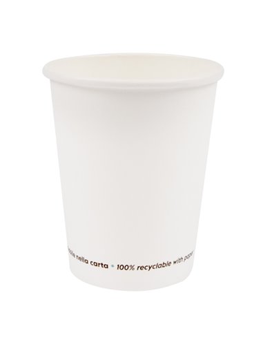 50 Bicchieri in carta 250ml bianco Signor Bio PGC003BIO50C