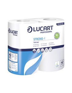 Pacco 4 rotoli Carta Igienica 496 strappi Strong 4 Lucart 811403Q