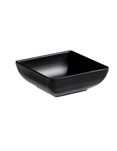 Ciotolina quadrata fingerfood in melamina nera 7,5x7,5x2,7cm Leone T8163.Z