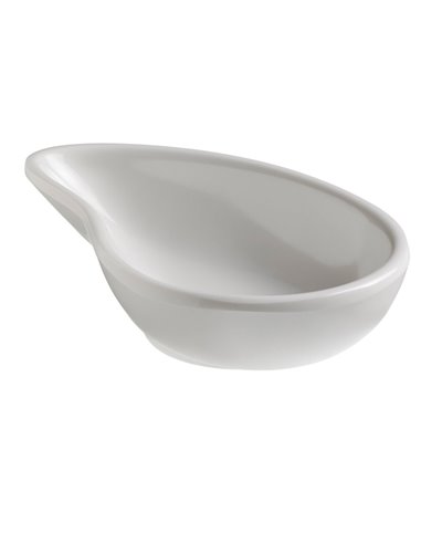 Ciotola a goccia fingerfood in melamina bianca 10x6,5x2,4 cm Leone T8165 LEONE ACCESSORI PER IL BUFFET