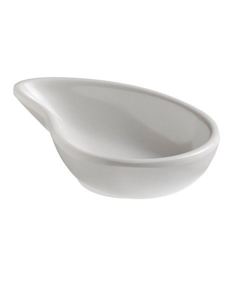 Ciotola a goccia fingerfood in melamina bianca 10x6,5x2,4 cm Leone T8165 LEONE ACCESSORI PER IL BUFFET