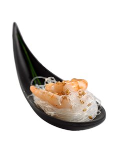 Ciotola a cucchiaio fingerfood in melamina nera 14,5x4,5x1,5cm Leone T8166.Z 2