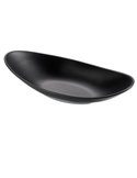Piatto ovale nero in melamina 31x16x4 cm Leone T8205