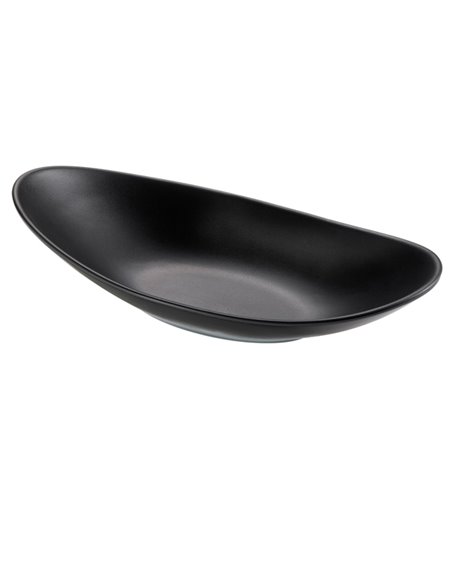 Piatto ovale nero in melamina 31x16x4 cm Leone T8205 LEONE ACCESSORI PER IL BUFFET