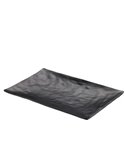 Vassoio rettangolare nero in melamina 24x13,8x2cm Leone T8226