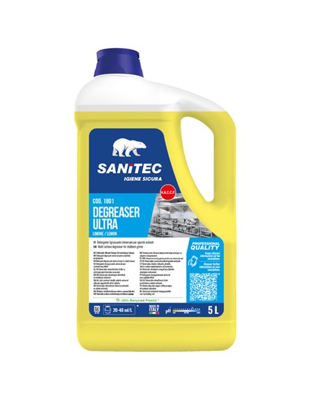 Sgrassante universale Ultra Limone 5lt Sanitec 1801 Sanitec DETERGENTI-DETERSIVI PER PULIZIA