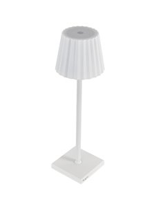 Lampada da tavolo a LED in alluminio e PMMA bianco L1776619