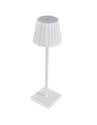Lampada da tavolo a LED in alluminio e PMMA bianco L1776619