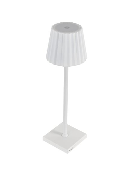 Lampada da tavolo a LED in alluminio e PMMA bianco L1776619