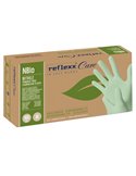 Conf 100 Guanti in nitrile bio tg M verde pastello Reflexx NBIO/M(8)