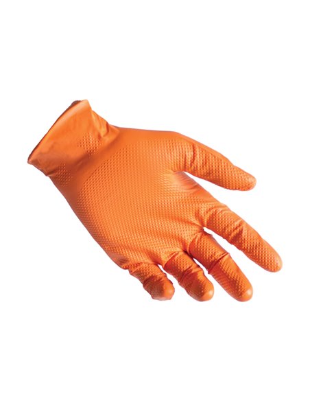 Conf 50 Guanti In Nitrile N85 arancione tg XL ultra resistenti Reflexx N85/XL(10) Reflexx GUANTI DI PROTEZIONE