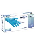Conf 100 Guanti In Nitrile N69 taglia M azzurri EXTRAstrong Reflexx N69/M8)
