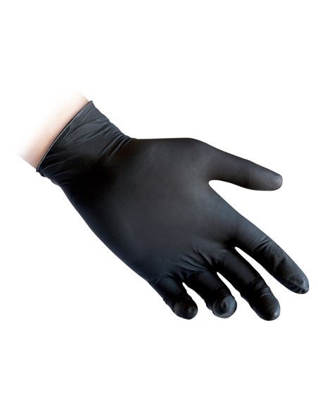 Conf 100 Guanti In Nitrile N81 taglia S neri Reflexx N81/S(7) Reflexx GUANTI DI PROTEZIONE