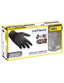 Conf 100 Guanti In Nitrile N81 taglia XL neri Reflexx N81/XL(10)