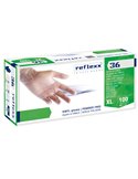Conf 100 Guanti In vinile s/polvere R36 taglia XL bianchi Reflexx R36/XL(10)