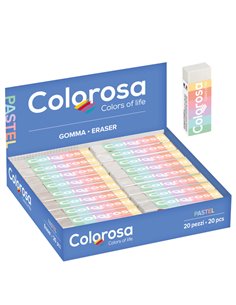 Display 20 gomme in vinile Colorosa Pastel RiPlast 360119 Colorosa GOMME 2
