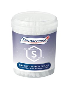 100 Bastoncini cotonati in barattolo Silver Asset Farmacotone 1633FC