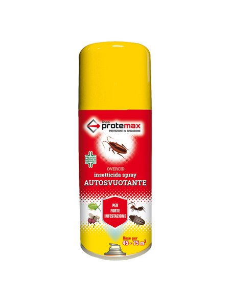 Insetticida spray Overcid bomboletta autosvuotante 150ml Protemax PROTE301