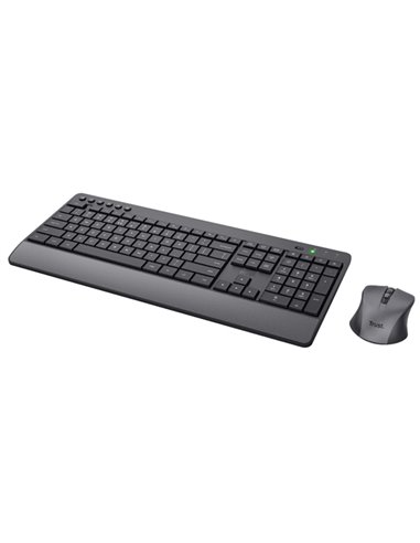 Set tastiera wireless + mouse wireless ultrasilenziosa Trezo - Trust 24530 TRUST TASTIERE E MOUSE