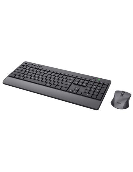 Set tastiera wireless + mouse wireless ultrasilenziosa Trezo - Trust 24530 TRUST TASTIERE E MOUSE