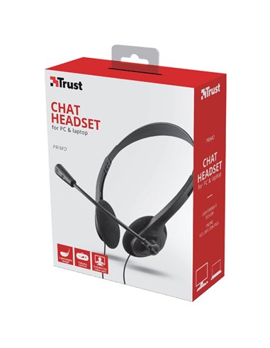Cuffie con microfono per Chat PRIMO Trust 21665 TRUST ALTOPARLANTI-MICROFONI-CUFFIE