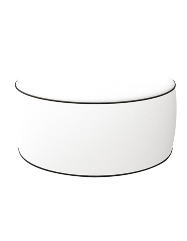 Pouf Ottoman bianco H 23x53 Ø cm P1816012