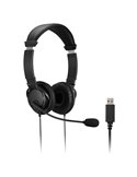 Cuffie Stereo con microfono e controllo del volume conness.USB-A -- Kensington K33065WW