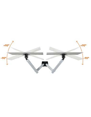 Braccio porta monitor SELECT PLUS per 2 monitor 5097-23 Durable 5097-23