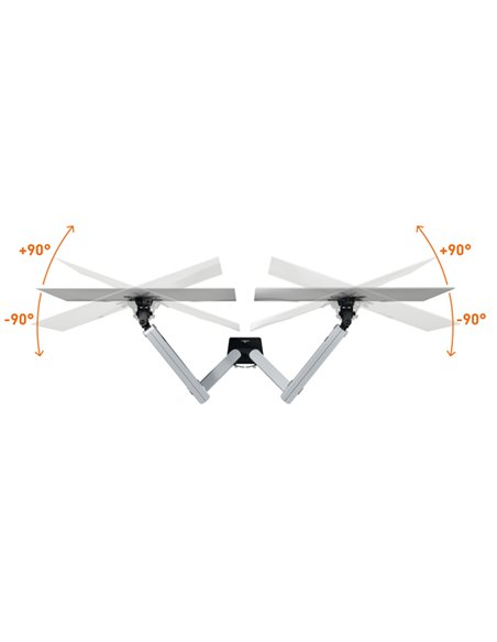 Braccio porta monitor SELECT PLUS per 2 monitor 5097-23 Durable 5097-23