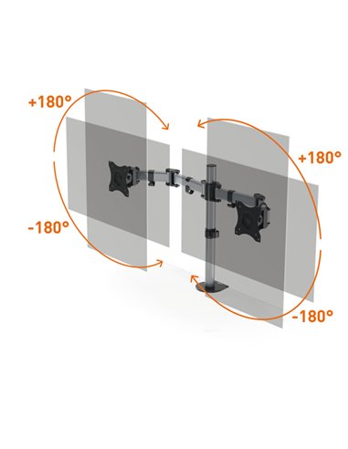 Braccio porta monitor SELECT per 2 monitor 5095-23 Durable 5095-23 DURABLE SUPPORTI-BRACCI MONITOR-NOTEBOOK