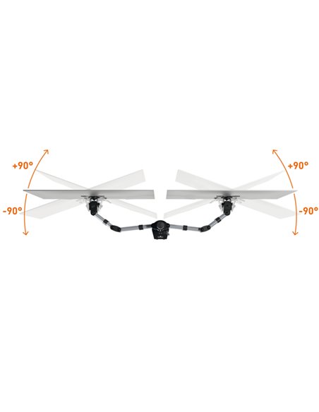 Braccio porta monitor SELECT per 2 monitor 5095-23 Durable 5095-23 DURABLE SUPPORTI-BRACCI MONITOR-NOTEBOOK