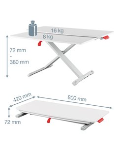 Postazione Sit  Stand da scrivania con vassoio -Leitz Ergo Cosy 65320085 2