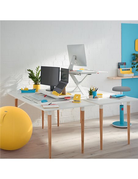 Postazione Sit  Stand da scrivania con vassoio -Leitz Ergo Cosy 65320085