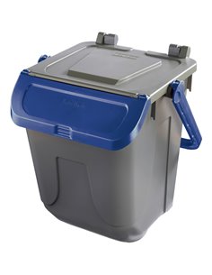 Contenitore portarifiuti Ecology 25Lt c/sportello e maniglione blu 11/25GRB-BLB Mobil Plastic PATTUMIERE E BIDONI