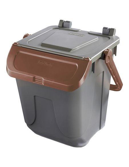 Contenitore portarifiuti Ecology 25Lt c/sportello e maniglione bruno 11/25GRB-BRB Mobil Plastic PATTUMIERE E BIDONI