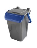 Contenitore portarifiuti Ecology 35Lt c/sportello e maniglione blu 11/35GRB-BLB