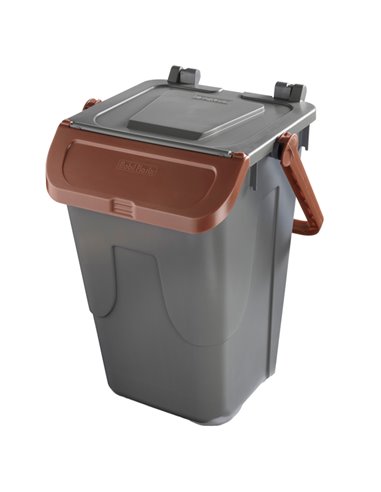 Contenitore portarifiuti Ecology 35Lt c/sportello e maniglione bruno 11/35GRB-BRB Mobil Plastic PATTUMIERE E BIDONI