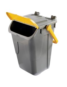Contenitore portarifiuti Ecology 35Lt c/sportello e maniglione giallo 11/35GRB-GIA Mobil Plastic PATTUMIERE E BIDONI 2