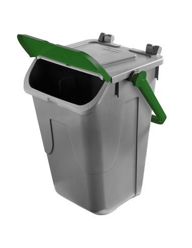 Contenitore portarifiuti Ecology 35Lt c/sportello e maniglione verde 11/35GRB-VES Mobil Plastic PATTUMIERE E BIDONI