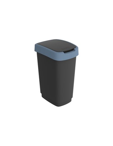 Pattumiera 25LT in PPL Nero/Blu con coperchio basculante Rotho F600310 ROTHO PATTUMIERE E BIDONI